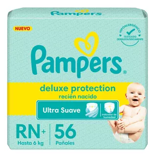 Pañales Pampers Deluxe Protection Recién Nacido Rn + X 56u