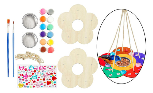 Kit De Comederos De Pájaros De Madera Diy Para Proyectos De