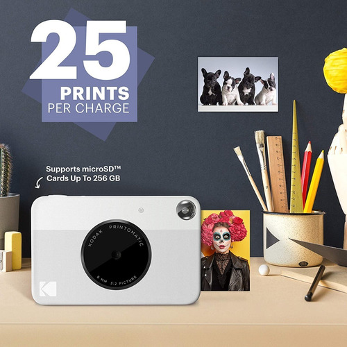 Kodak Printomatic Camara Instantanea - Impresora Portátil Color Gris