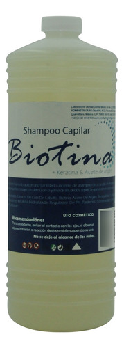  Shampoo Capilar Biotina + Aceite De Argán & Keratina 1 Litro