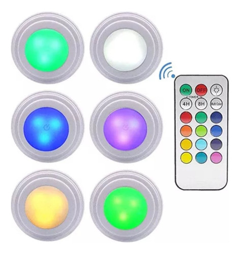 6 Pcs Juego Luces Táctiles Led Lámpara Noche Inalámbrica /&z