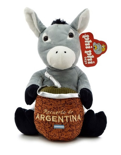 Peluche Burro Con Mate 24cm - Orig. Phi Phi Toys