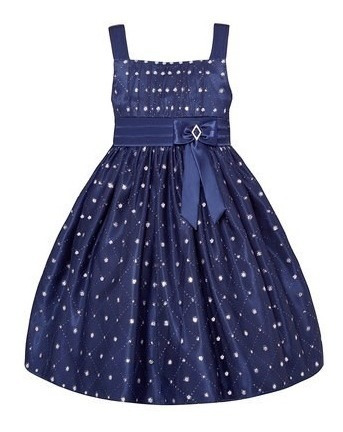 Vestido De Fiesta Niña Azul Zafiro Brillante Talla 5 Importa