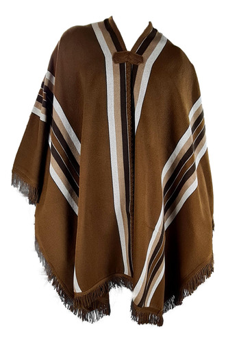 Poncho Azabache Rustico 3 Guardas (74831)