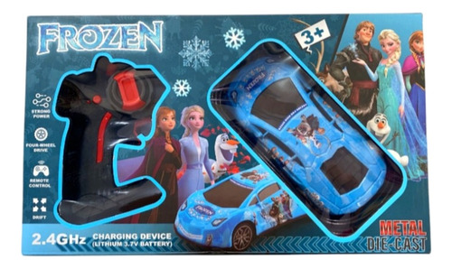 Juguete Auto A Radio Control Personajes A Batería Recargable Frozen