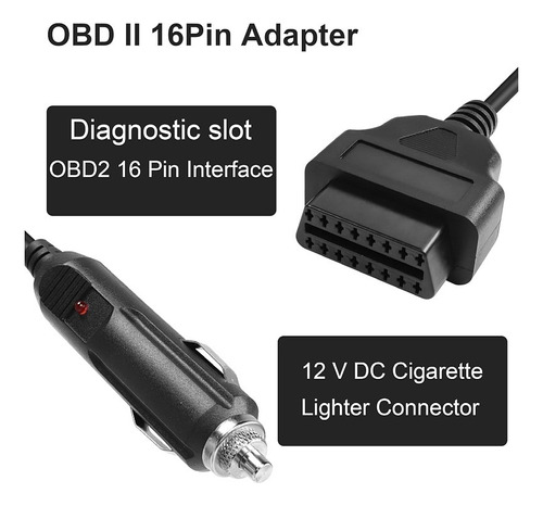 Cable De Alimentación De 16 Clavijas Hembra A 12 Vcc,obdii
