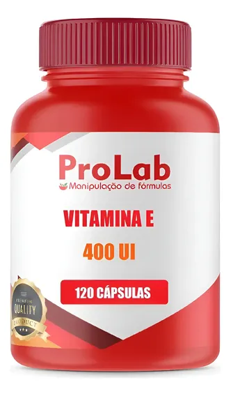 Vitamina E 400 Ui 120 Cápsulas - 100% Pura Com Laudo Sem Sabor