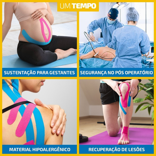 Fita Fisioterapia Tape Bandagem Funcional Adesiva Elástica