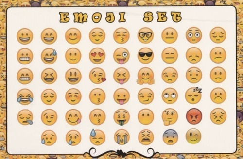 Marcadores Emoji 52 Caritas Diferentes Fondant-sprinkles 