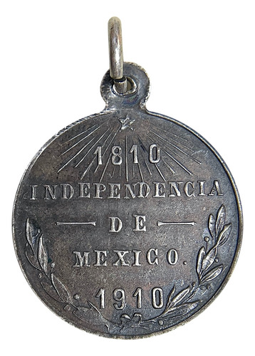 Mèxico 1810 1910 Antigua Medalla De Plata Del Centenario 