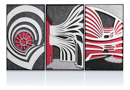 Panel Arte Acustico Arco Curvo Serie In Pieza Diseño Capa