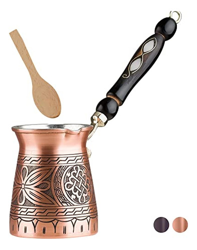 Cafetera Bcs De Cobre, Turca, Greco-árabe, De 12 Onzas, Con
