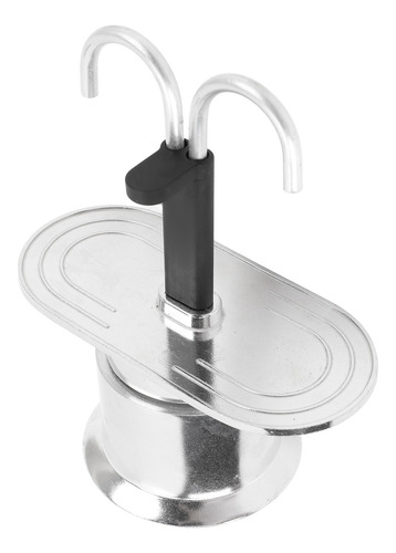 Stovetop Coffee Maker Double Head Pot 100ml Aluminum Alloy