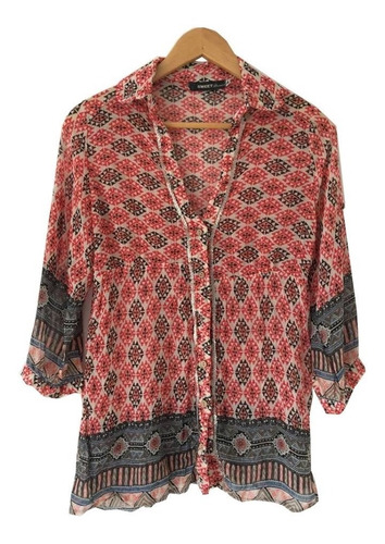 Camisa Blusa Talle Imperio Motivo Étnico Y Lentejuelas Sweet