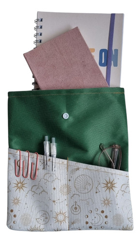Funda Para Libro O Agenda Con Bolsillos Astros Verde
