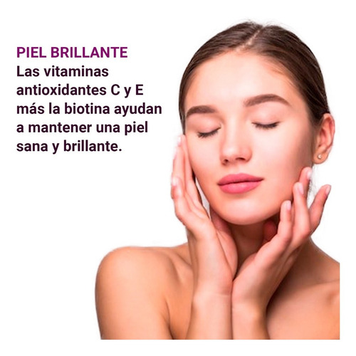 Imagen 3 de 5 de Hair Skin & Nails 6,000mcg Of Biotin, 230 Gomitas