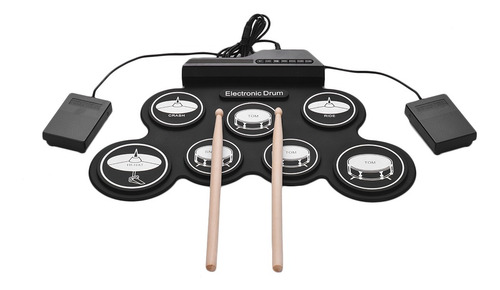 Set De Batería Electrónica Usb Digital Compacta Enrollable