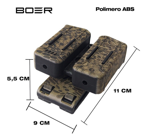Imagen 4 de 10 de Funda Pistolera Porta Cargador Doble Porta Esposas Boer