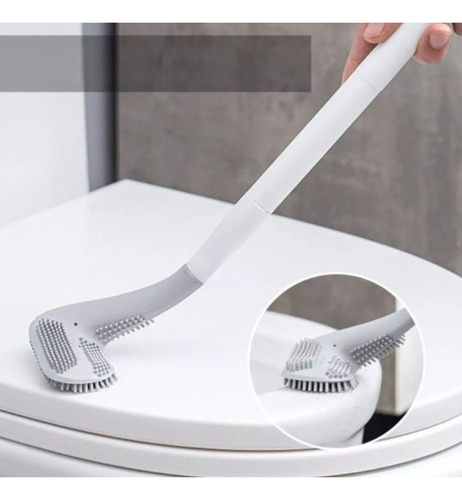 Escova De Limpeza Sanitária Em Silicone Com Cabeça Curva - Aleatorio