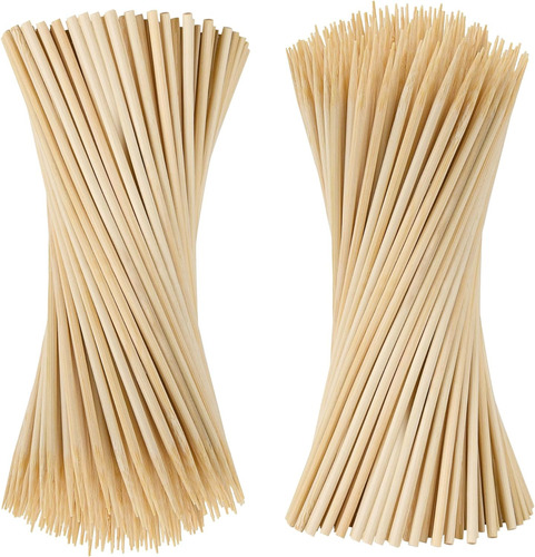 300 Brochetas De Bambú De 8 Pulgadas, Pinchos De Madera Para