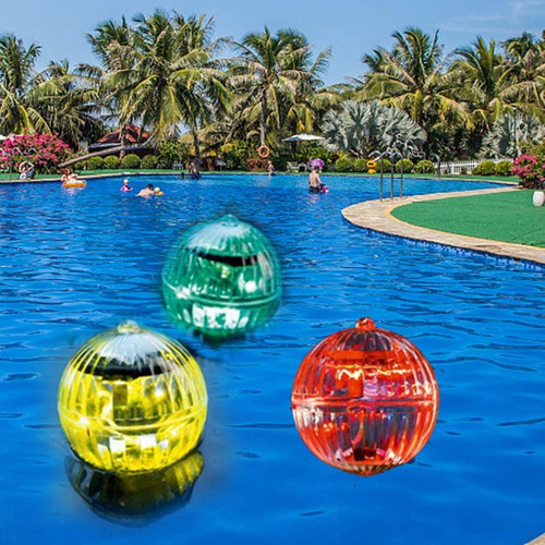 De Luz Solar Flotante For Piscina, 2 Unidades, Impermeable,