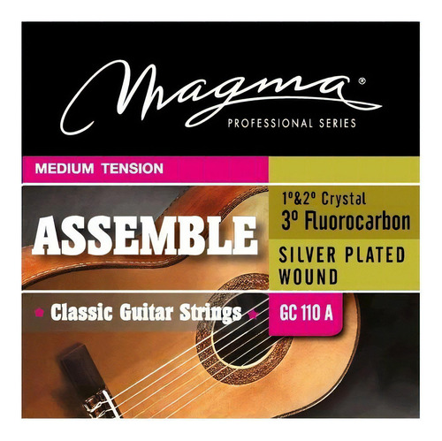 Cuerdas Assemble Magma Guitarra Criolla Tension Media O Alta