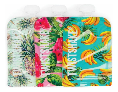 Twistshake 3x Squeeze Bag Frutas 220ml (78615)