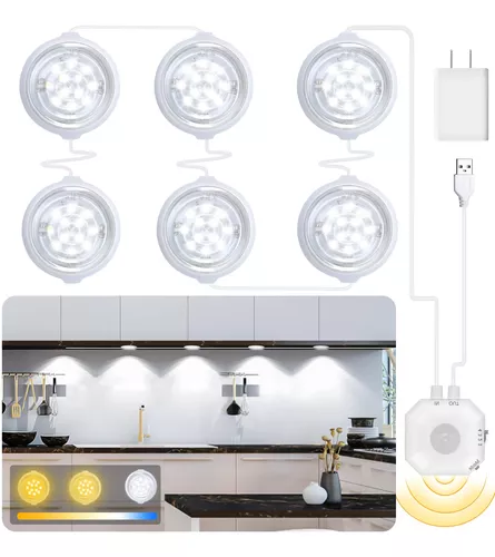 WOBANE Led Cocina Bajo Mueble con Sensor Regulable, 30 cm Luces