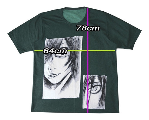 Imagen 6 de 6 de Remera Fallen Parches Oversize Rustico Anime Manga Caustico