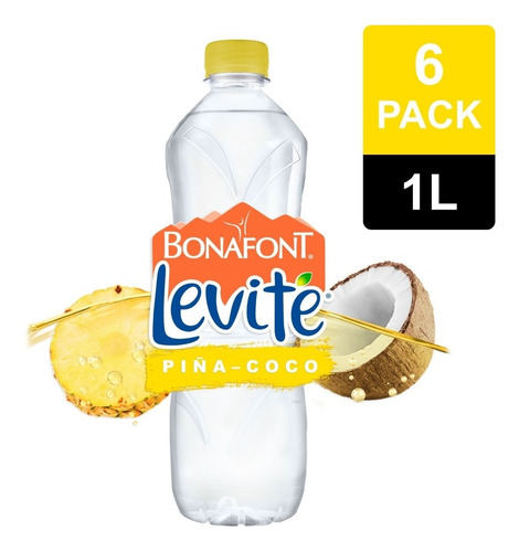 Bonafont Levité, Agua Infusionada + Sabor Piña Y Coco, 1l