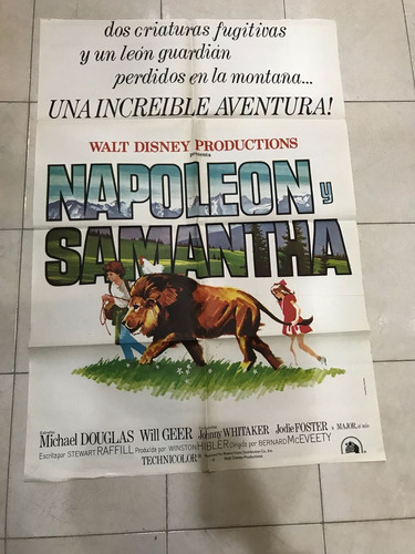  Afiche De Cine Original -napoleon Y Samantha Walt Disney- 