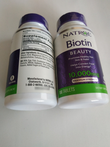 Biotina Natrol 10000 Mcg-oferta-cabellos-uñas-importada