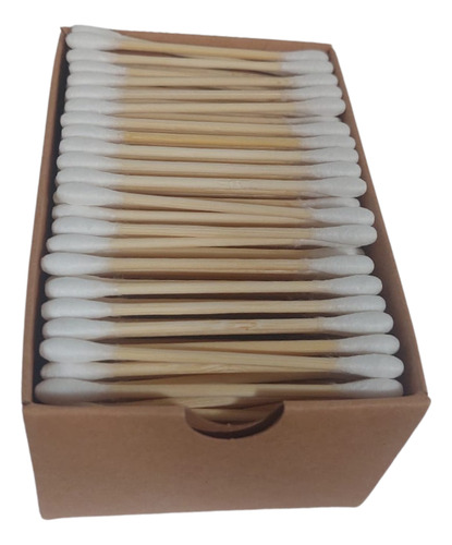Cotonetes Hisopos Bambú Algodón 100% Biodegradables 300 Pzas