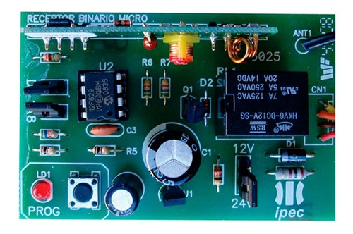 Receptor Controle Remoto Binário Controlado 325 Mhz Ipec