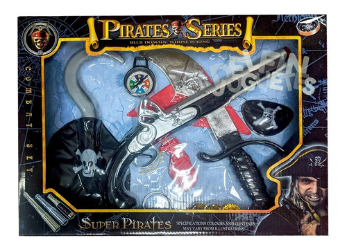Super Piratas Set Escopeta Parche Espada Grafio Accesorios