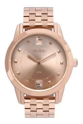 Relógio Feminino Euro Glamour Original+pulseira Eu2035yrsk4j