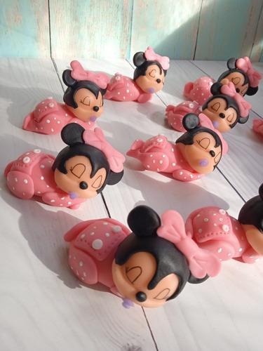 Minnie Bebé Souvenir En Porcelana Fría