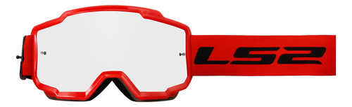 Óculos Motocross Cross Ls2 Vermelho Charger Trilha