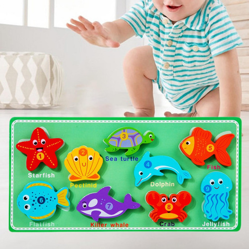 Rompecabezas De Madera Rompecabezas Montessori Juguetes Mar