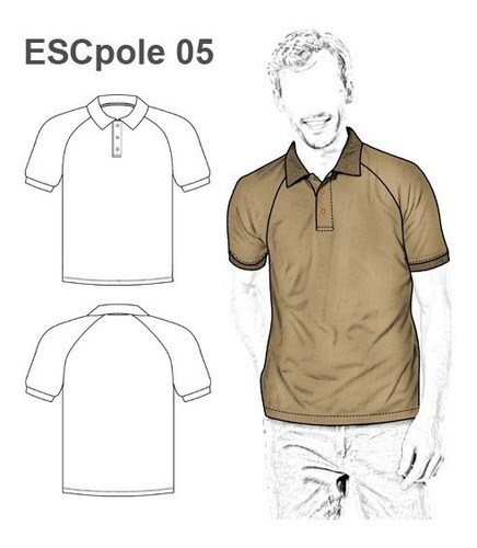 ( Moldes De Ropa)  Remera Chomba Escolar 0905