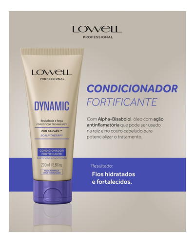 Dynamic Lowell Sh +cond +caps Antiqueda, Força E Crescimento