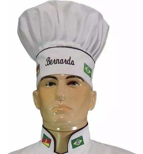 Chapéu Mestre Cuca Branco Toque Blanch Cozinheiros - Hook Classic &  Uniformes