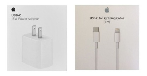 Cargador Original Carga Rapida 18w iPhone Apple + Cable 2m