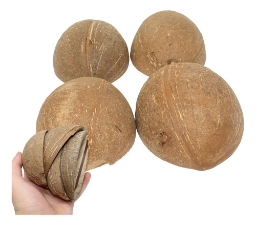 Bonka Bird Toys  Pk4 Half Shell Cocos Forraje Natural Masti.