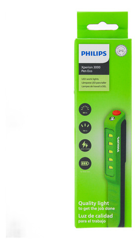 Lámpara De Taller Led Philips Linterna Verde Luz Blanco