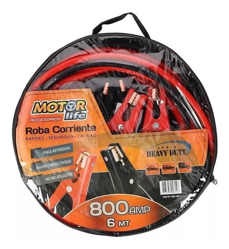 Cable Roba Corriente 800 Amperes Motorlife 6 Mts