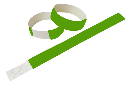 Kit 150 Pulseiras Identificação Lisas E Prova Água P Festas Cor Verde