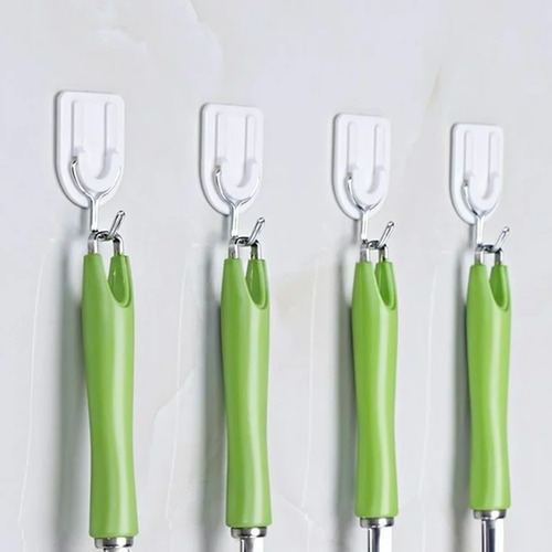 Gancho Adhesivo Plastico Acero Inoxidable Multiusos 30 Pzs
