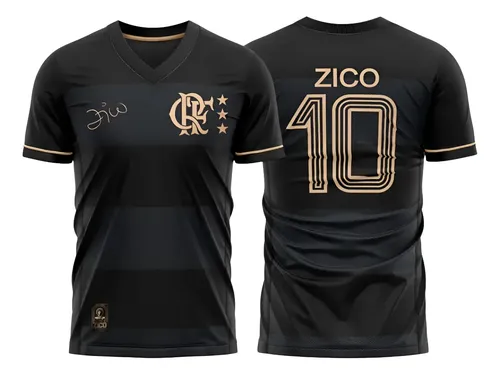 Camisa Flamengo Retrô Volta Zico Braziline Original Gold