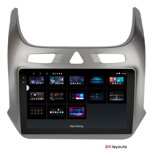 Multimidia Cobalt 2012/2023 Android 14 2gb Carplay 9p Qled